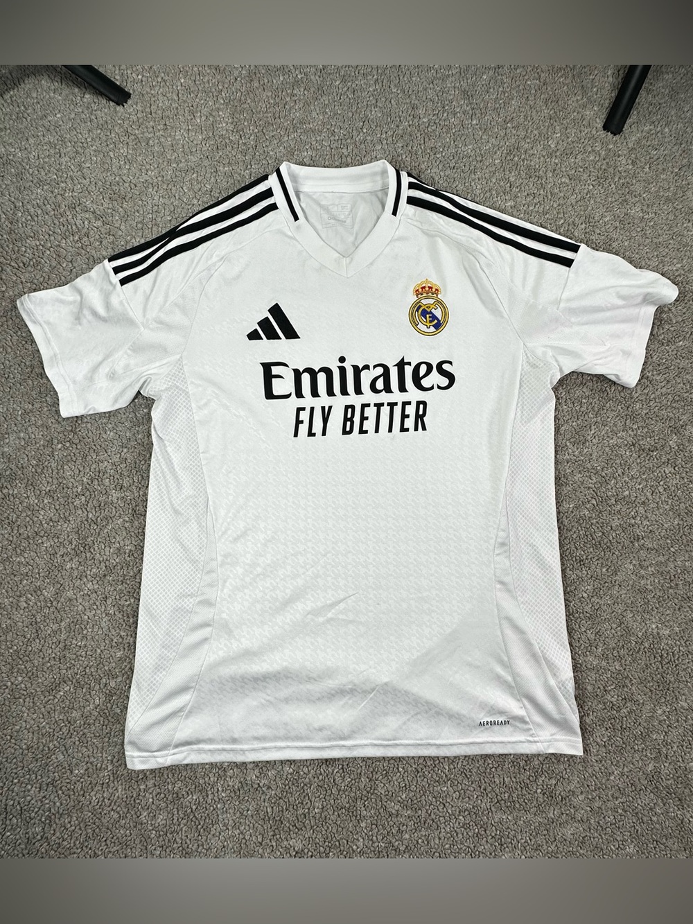 adidas Real Madrid White Black Home Jersey